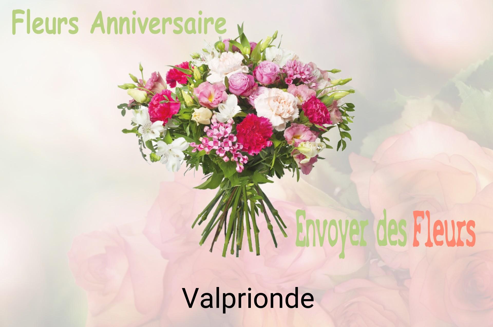 Bouquet de fleurs d’anniversaire livré à Valprionde